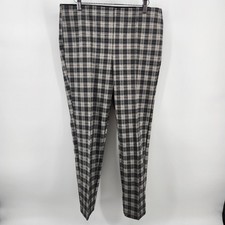 Soho Apparel Ltd. Women's Large Plaid Pull-on Pants