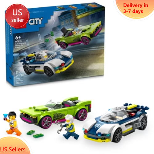 LEGO City Police Car and Muscle Car Chase Pretend Play Toy 60415