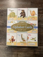 Vintage EeBoo Animal Parade Alphabet Cards - 26 8"×10"  Wall Art Cards