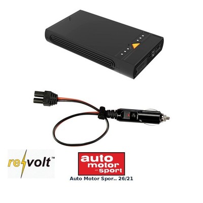 revolt 3in1-Kfz-Starthilfe und USB-Powerbank mit LED-Leuchte, 15.300 mAh