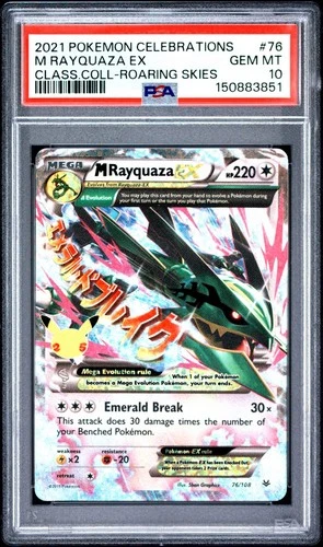 Pokemon Celebrations M Rayquaza Ex Classic Collection Roaring Skies #76 PSA 10
