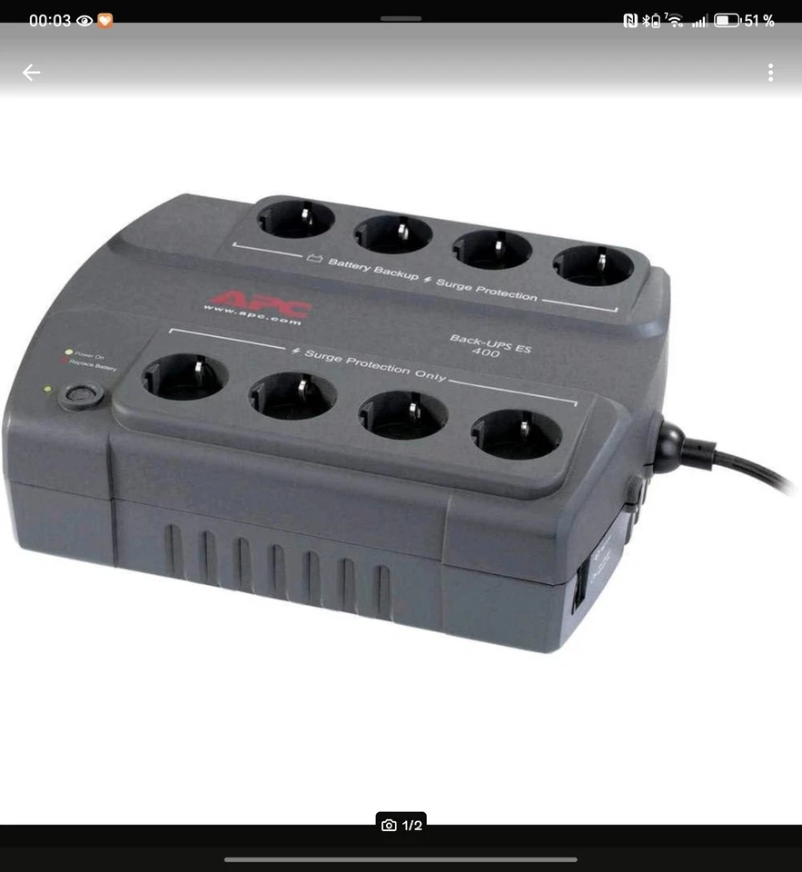 APC Back UPS ES 400 Stromausfall Schutz Backup Strom