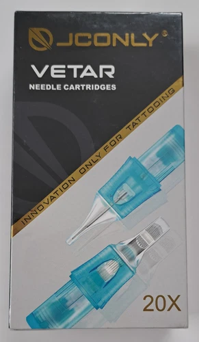 JCONLY Vetar Needle Cartridges 20pcs, #12 0.35mm Diameter 5.5mm Taper  See Descr - product listing photo