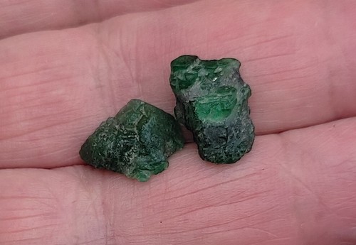 Emeraudes naturelles brutes d'Afghanistan, lot de 11 carats, bijouterie - Imagen 4 de 7