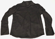 KENNETH COLE New York mens long sleeve black slim fit button up shirt size 16