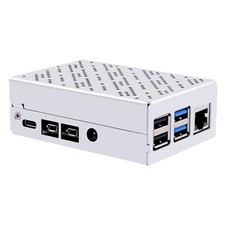 Raspberry Pi 4 Model B Metal Case Silver Enlosure Shell with Suspension Cooler