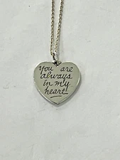 James Avery retired Sterling Silver "You are always in my Heart"  Pendant