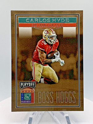 2018 Panini Playoff Football Carlos Hyde #BHCH Boss Hoggs Insert