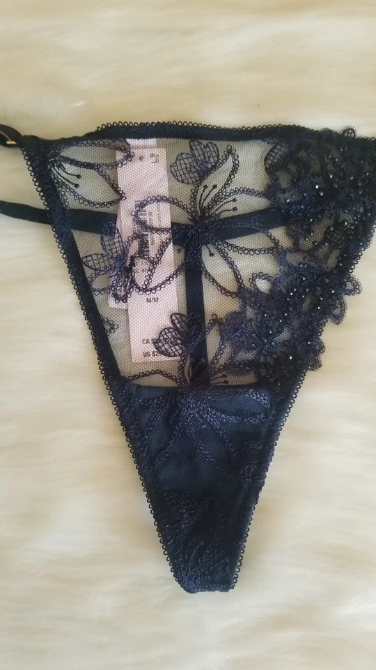 VICTORIA'S SECRET ОЧЕНЬ СЕКСУАЛЬНЫЙ ГЛАМУР РЕГУЛИРУЕМЫЙ V-СТРУННЫЙ ТРУСИКИ СРЕДНИЙ СУМЕРЕЧНЫЙ СИНИЙ - Изображение 4 из 4