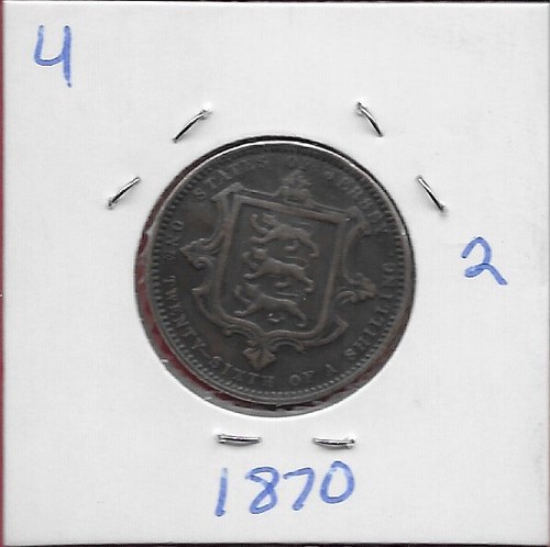 JERSEY 1/26 CHELÍN 1870 REGLA: VICTORIA, COLECCIÓN 160.000, ESCUDO ORNAMENTADO, LEYENDA: VI - Imagen 2 de 2