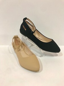 gold ankle strap flats