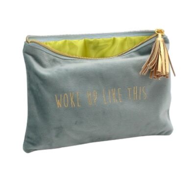 Azeeda Wasch-/Make-up-Tasche Mit Französische Bulldogge Motiv – Aus Baumwolle, Mit Reißverschluss, 21x11x11 Cm