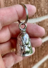 Dog Paw GUARDIAN Bell of Good Luck keychain fortune gift for pet lovers mom dad