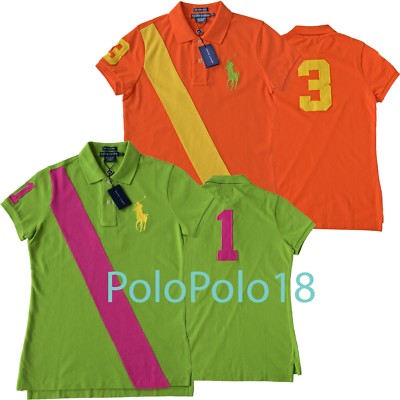 Polo By Ralph Lauren ビッグポニー XS New Ralph Lauren Women Big Pony Skinny Mesh Shirt XS S M L | eBay