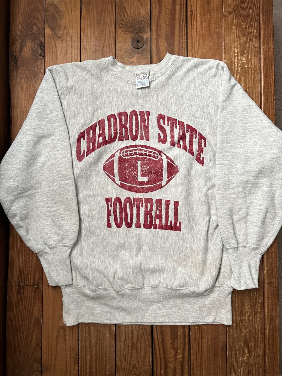 Vintage 90s Champion Reverse Weave Grey Football Crewneck 