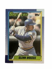Excellent: Vintage 1990 topps Glenn Braggs Milwaukee Brewers Trading Card