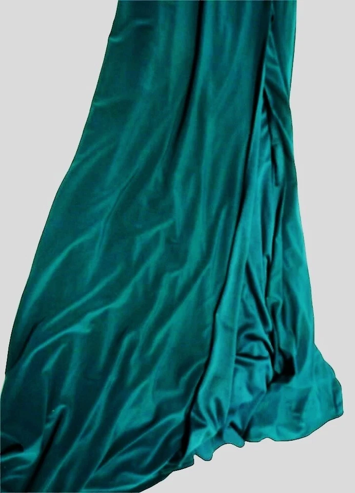 Maxi Vestido de Noche Bloomingdales, Hunter Verde Apertura Frontal con Etiquetas Talla 2 Foto 3 de 4