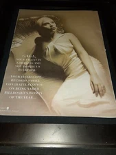 Lady Gaga Woman Of The Year Rare Original Promo Poster Ad Framed!