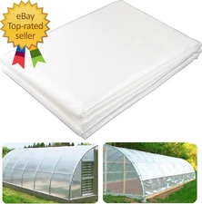 12' X 25' Clear Greenhouse Plastic Sheeting, 6 Mil UV Resistant Polyethylene Gre