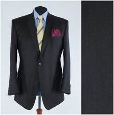 Mens Super 150s Wool Blazer 46R UK Size EMANI Dark Brown Sport Coat Jacket