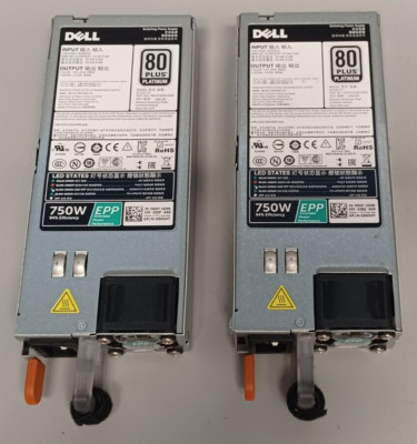 Dell PowerEdge 750W 80 Plus Platinum E750E-S1 Power Supply Dell P/N:09K04T 9K04T