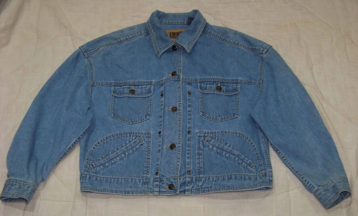 Vintage Liz Authentic Denim Jacket - M - Button Front | eBay
