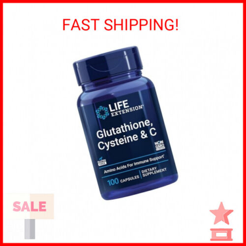 Life Extension Glutathione, Cysteine & C, 500 mg of Vitamin C, Powerful antioxid
