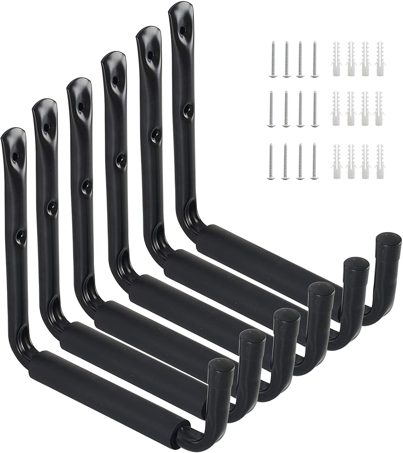 Heavy Duty Garage Storage Utility Hooks with 9''Jumbo Arm, Wall Mount Garage Han