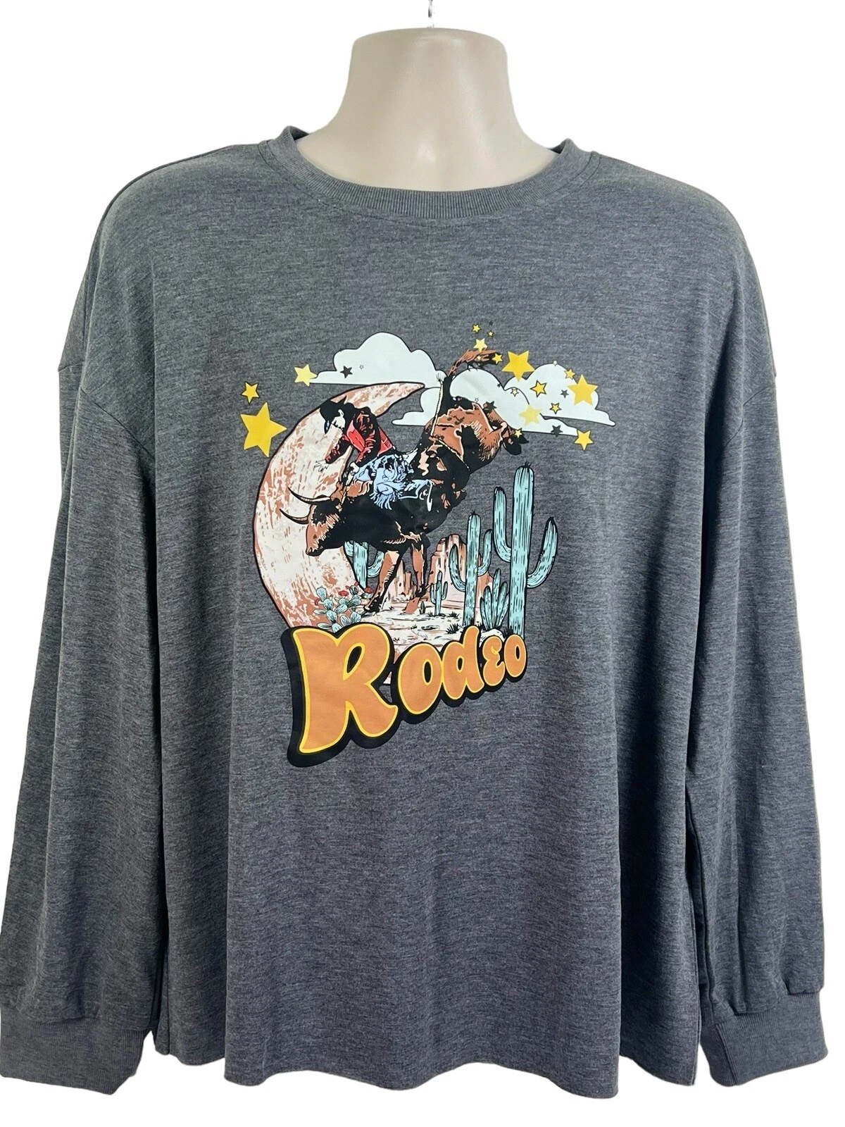 Rodeo Bucking Bull Retro Unisex Custom Made Sweatshirt sz XL