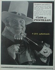 PUBLICITE CLOS DU POSTILLON VIN PLAISIR PEU COUTEUX DE 1926 AD PUB WALLACE PARIS