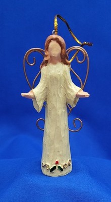 Small Angel Christmas Ornament - Red Hair, Faceless