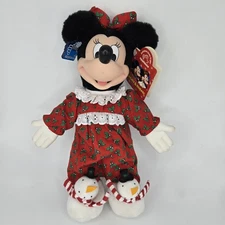 VTG 80's DISNEY Applause Bedtime Christmas MINNIE MOUSE Plush  12" w/ Tags 
