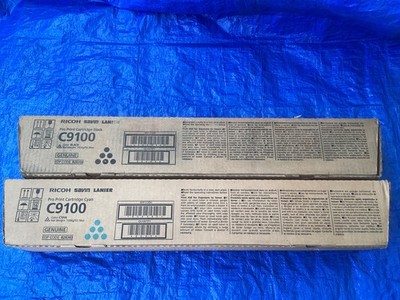 NEW! Lot of 2 Genuine Ricoh Pro Print Cartridge C9100 K/C 828380/83
