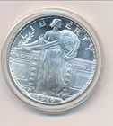 1916 STANDING LIBERTY QUARTER DESIGN GOLDEN STATE MINT 1 TROY OUNCE .999 SILVER