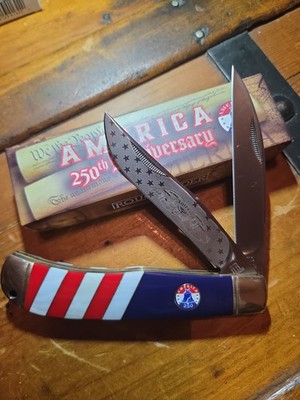 Rough Ryder pocket knife America 250th Anniversary  Jumbo Trapper in gift Box