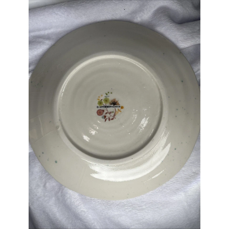 "Juego de 2 platos laterales Anthropologie Renata ensalada de postre motivo rosa 7,75""" Foto 3 de 3