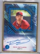 2021 Bowman Transcendent Auto REID DETMERS Gold Framed AUTOGRAPH 09/10 Angels