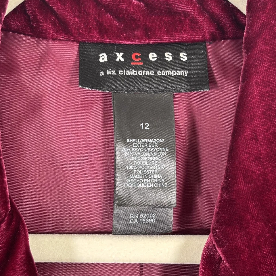 Blazer Terciopelo Talla 12 Borgoña Bolsillos A Medida Academia Regency Whimsigoth Foto 4 de 4