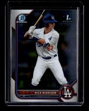 Nick Biddison 2022 Bowman Draft Chrome 1st #BDC-165 Dodgers BASEBALL ROOKIE