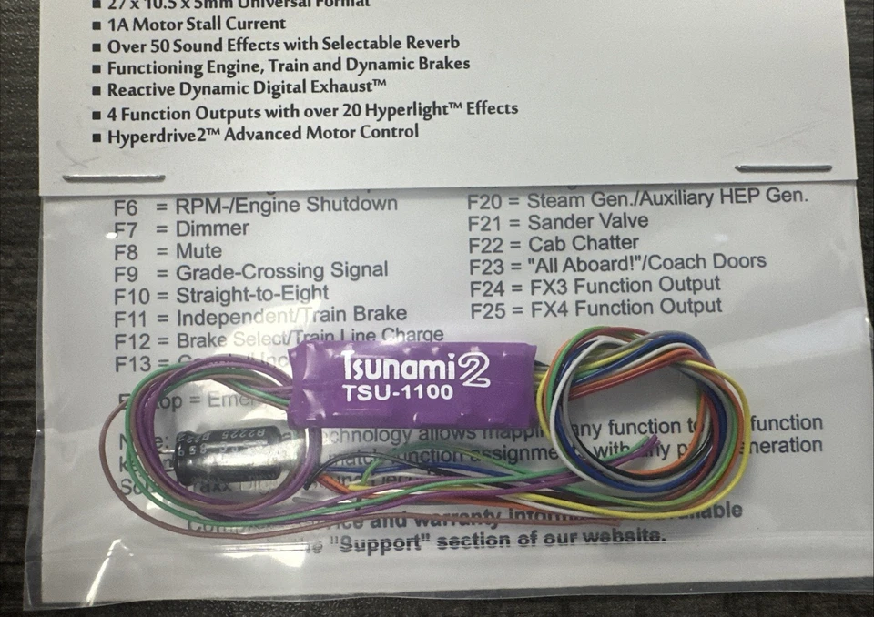 Soundtraxx #885003 Tsunami 2 Model TSU-21100 Digital Sound Decoder - ALCO Diesel - Image 2 of 4