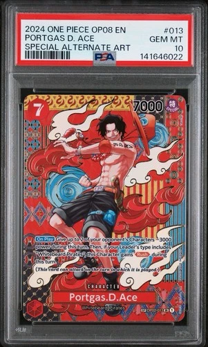 PORTGAS D. ACE - OP08 (SP) OP02-013 TWO LEGENDS FOIL - PSA10