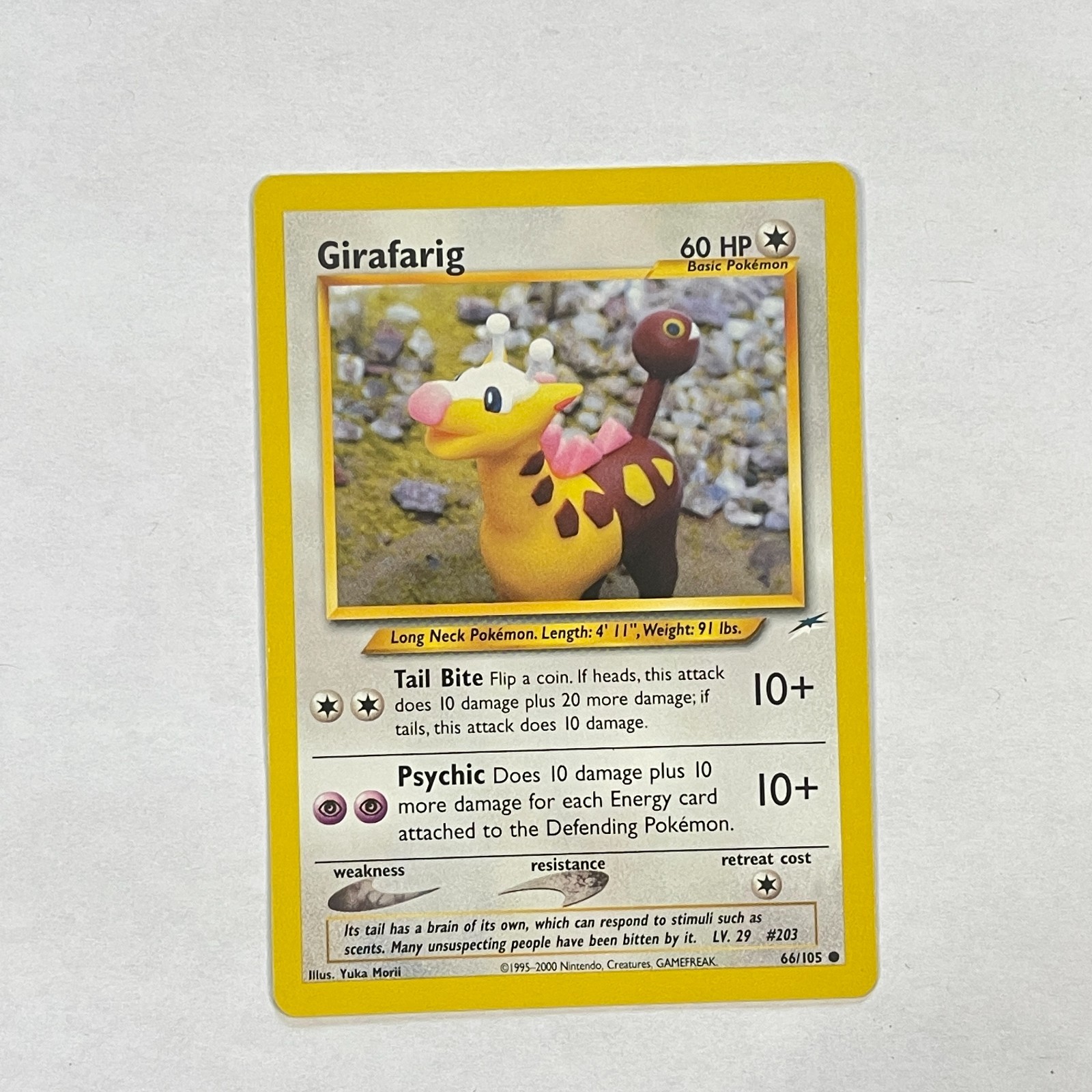 Pokemon Girafarig 66/105 Neo Destiny 2002 Common Card