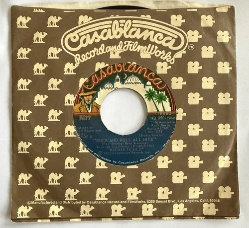 Kiss Rock And Roll All Nite Casablanca NB 850 45rpm Studio/Live Versions