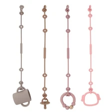 4pcs Toy Safety Straps, Socub Silicone Adjustable Baby Pacifier Teether Stra...