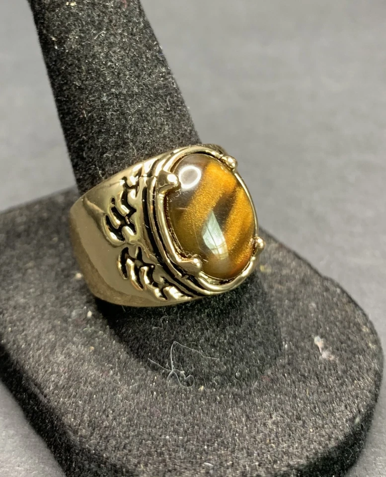 Anillo Antiguo Vintage Estate Tono Oro Estrás - Talla 7.5 Foto 2 de 4