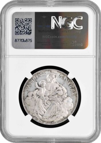 Baviera 1 tallero ND (1865), NGC MS63, "Re Ludovico II (1864 - 1886)" moneta argento - Foto 2 di 4