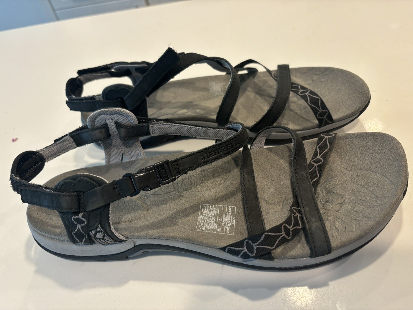 Sandali neri Merrell Aster casual con cinturini taglia 11