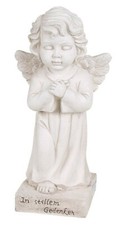Grab-Spruchstein stehender Engel 56cm Schutzengel Grabschmuck Figur Statue Deko