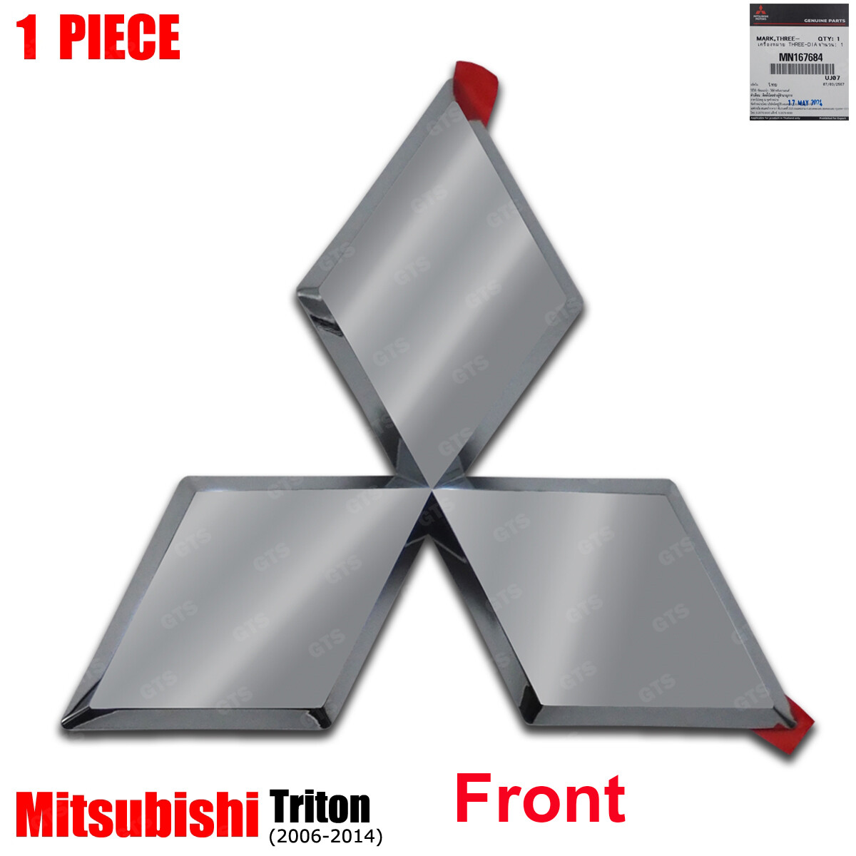 Mitsubishi L200 Triton PAJERO Logo Emblem Decal Badge Genuine 
