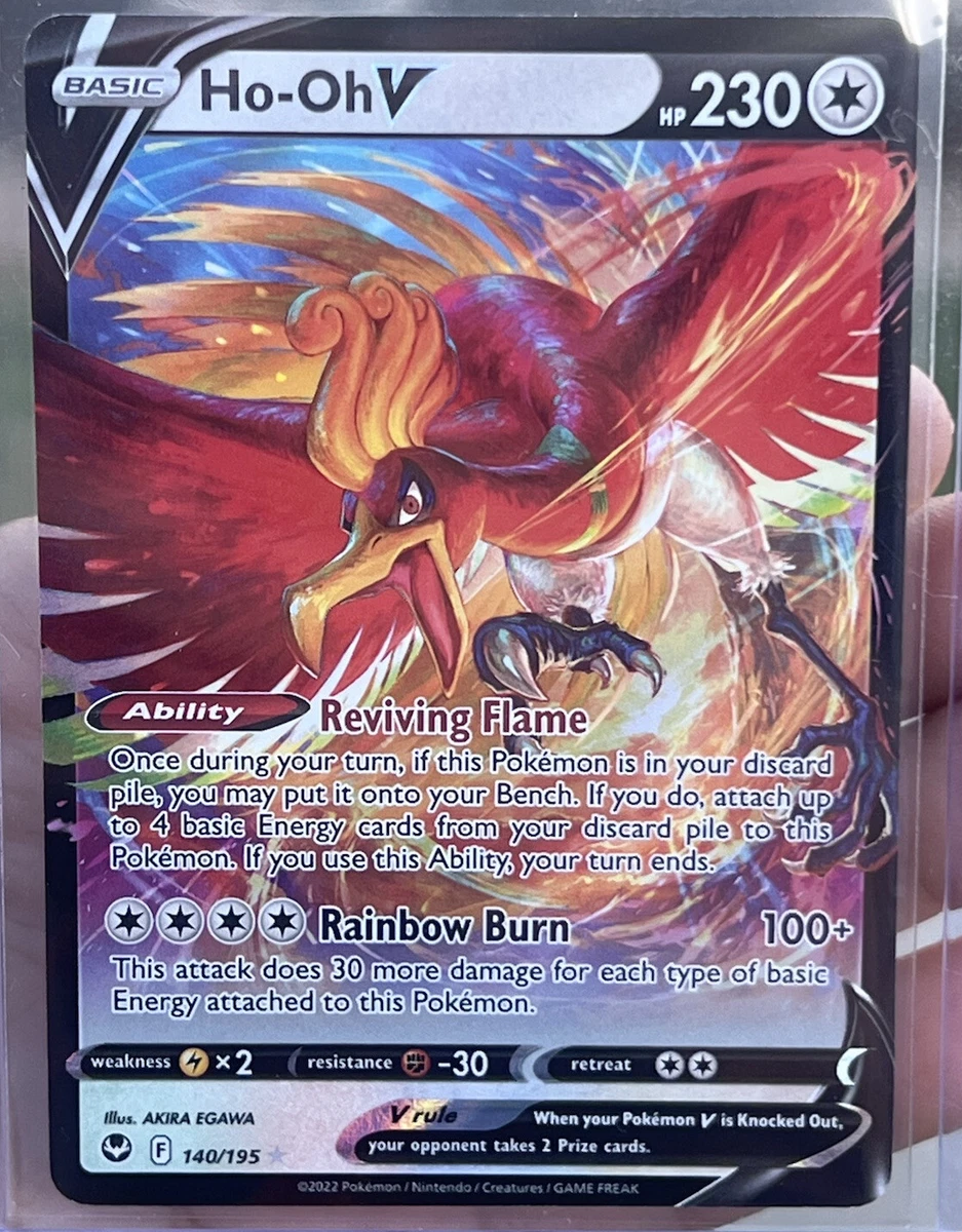 Pokemon Trading Card Game 140/195 Ho-Oh V : Rare Holo V Card